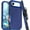 Blue, variant on For iPhone Air Case With Belt Clip, Kickstand, Shockproof Dust/Drop Proof 3 in 1 Full Body Rugged Heavy Duty Durable Cover Black