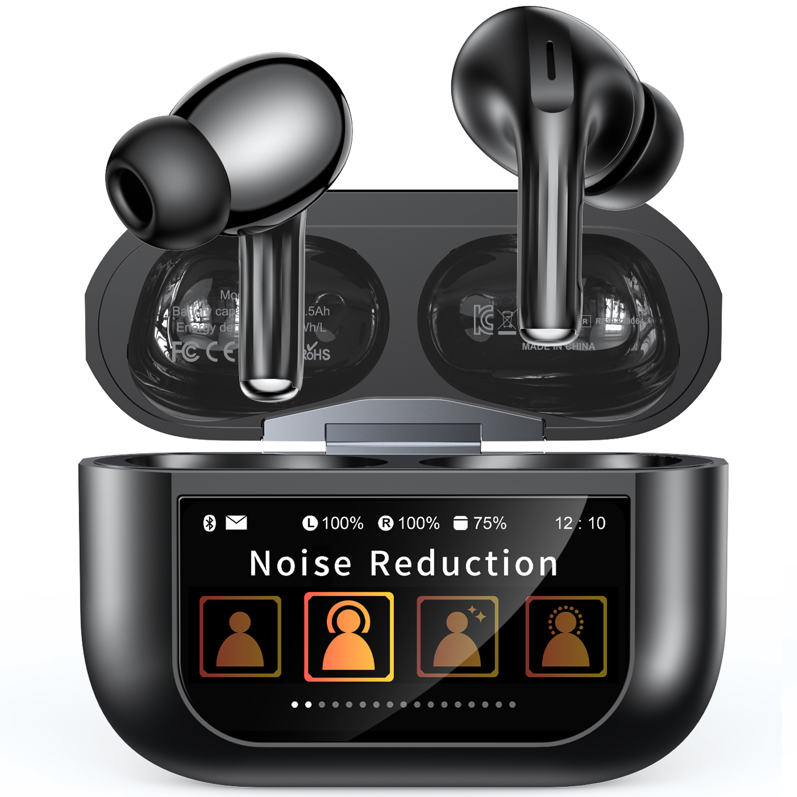 Wireless Earbuds, Bluetooth 5.4 Ear Buds, ENC Noise Cancelling Headphones with 50H Playtime, Bass Stereo Sound, Compatible with iPhone Air/17/16/15/14/Android, Pad