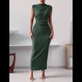 thumbnail image 4 of Vestido Ajustado Fruncido para Mujer Verde M, 4 of 7
