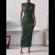 thumbnail image 4 of Vestido Ajustado Fruncido para Mujer Verde M, 4 of 7