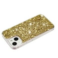 thumbnail image 2 of Allytechgroup Glitter Bling Case Compatible with Apple iPhone 15 for Girls Women, Slim Fit Soft TPU Back Cover Anti-Scratch Bumper Shockproof Phone Case for iPhone 15, Gold, 2 of 5