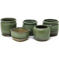thumbnail image 4 of Premium Succulent Planter Cache Pot Ceramic with Decorative Patina Glaze, 4 of 6