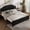 Black, variant on Alvantor Queen Bed Frame, Wooden Bed with Arched Headboard Classic Design, White