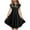 Black, variant on Wdgfv Girls Summer Flowy A-Line Dress Double Layer Flutter Sleeve Gradient Midi Casual Boho Tween Dresses for Kids 6-15 Years White 14-15 Years