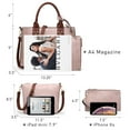 thumbnail image 4 of Women's 3Pcs Purse Handbag Shoulder Bag Tote Satchel Hobo Bag Briefcase Work Bag for Ladies, 4 of 9
