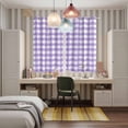 thumbnail image 6 of Curtains 63 Inch Length 2 Panels, Purple Grommets Window Treatment Curtain, Country French Rustic Buffalo Plaid Modern Art Thermal Curtains Drapes for Living Room/Bathroom, 6 of 9
