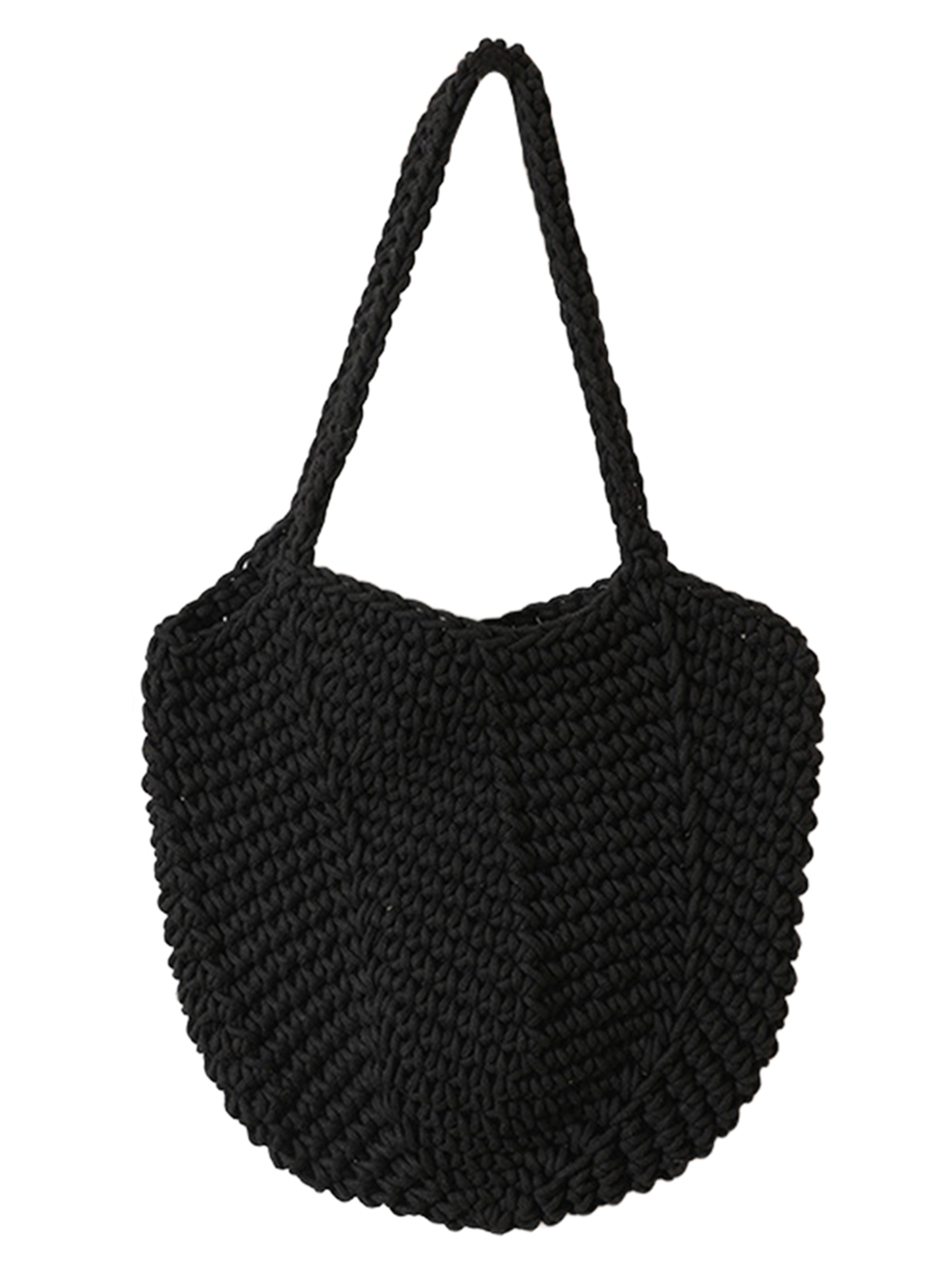 MAWCLOS Summer Beach Handbag For Women Straw Tote Shoulder Bag Black