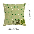 thumbnail image 3 of Moocorvic St Patricks Day Pillow Cover 18X18 Black White Plaid Bow Print Farmhouse Holiday Spring Pillow Case Decorations for Home Sofa Couch (Green), 3 of 8