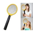thumbnail image 3 of Decor Hut Electric Bug Zapper Fly Swat Pest Control Handheld Yellow Large Battery Operated Kills on Contact Indoor & Outdoor use, 3 of 6