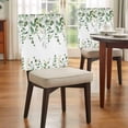 thumbnail image 3 of Green Eucalyptus Leaf Dining Chair Back Cover Only, Spring Country Farmhouse Plants Leaves Set of 6 Chair Back Covers, Removable Washable for Dining Room, Banquet & Holiday Decoration, 3 of 9
