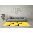 thumbnail image 3 of Ahgly Company Machine Washable Indoor Rectangle Solid Yellow Modern Area Rugs, 4' x 6', 3 of 4