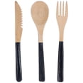 thumbnail image 2 of Wooden Utensil Set, 3Pcs Japanese Type Wooden Flatware Set Wooden Forks And Spoons Wooden Cutlery Set Reusable Utensils for Camping Picnic Office Home, 2 of 7