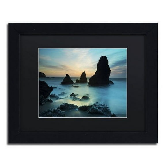 Trademark Fine Art "Rodeo Beach I" Canvas Art by Moises Levy Black Matte, Black Frame