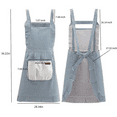 thumbnail image 6 of TEXIJUSO‎ 2 Pcs Adjustable Kitchen Apron Cooking Apron for Women for Men With Pockets Work Apron Grill Restaurant, 6 of 8