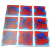 Art3d Activity Play Mat Liquid Dance Floor Colorful Home Decor Tile, 12" x 12" Blue-Red
