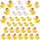 thumbnail image 1 of 40 piezas de 4 estilos de mini patos amarillos y blancos, pequeños patos, sombrero navideño de resina, mini pato de resina, animal, 1 of 7