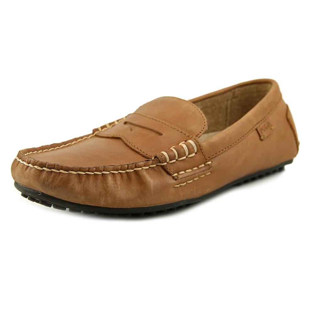 Polo Ralph Lauren Wes Men Round Toe Leather Brown Loafer - Walmart.com