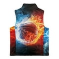 thumbnail image 5 of Pzuqiu Basketball Boys Zip Up Sleeveless Vest Polyester Practical Winter Lightweight Sleeveless Fleece Jacket with Pocket Comfortable Fall Outerwear Versatile for Boys 9-10, 5 of 7