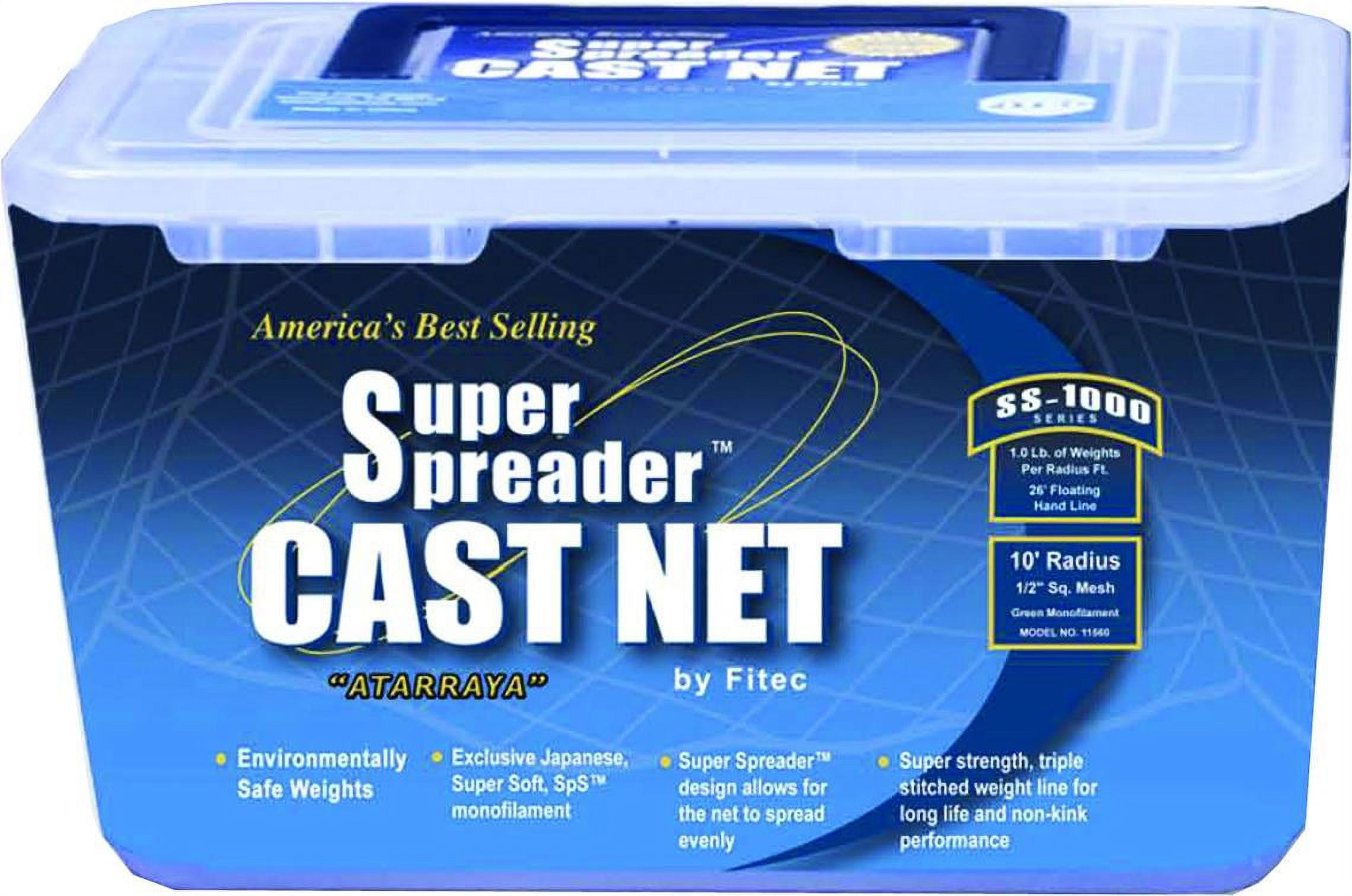 Betts Old Salt 6 Ft. Mono Fishing Cast Net with 3/8 In. Mesh Box -  Walmart.com