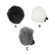 thumbnail image 5 of Matsuzay Cubierta de micrófono de pelo artificial para exteriores Parabrisas Soporte de micrófono Wind Muff Cables de audio/vídeo blanco, 5 of 6