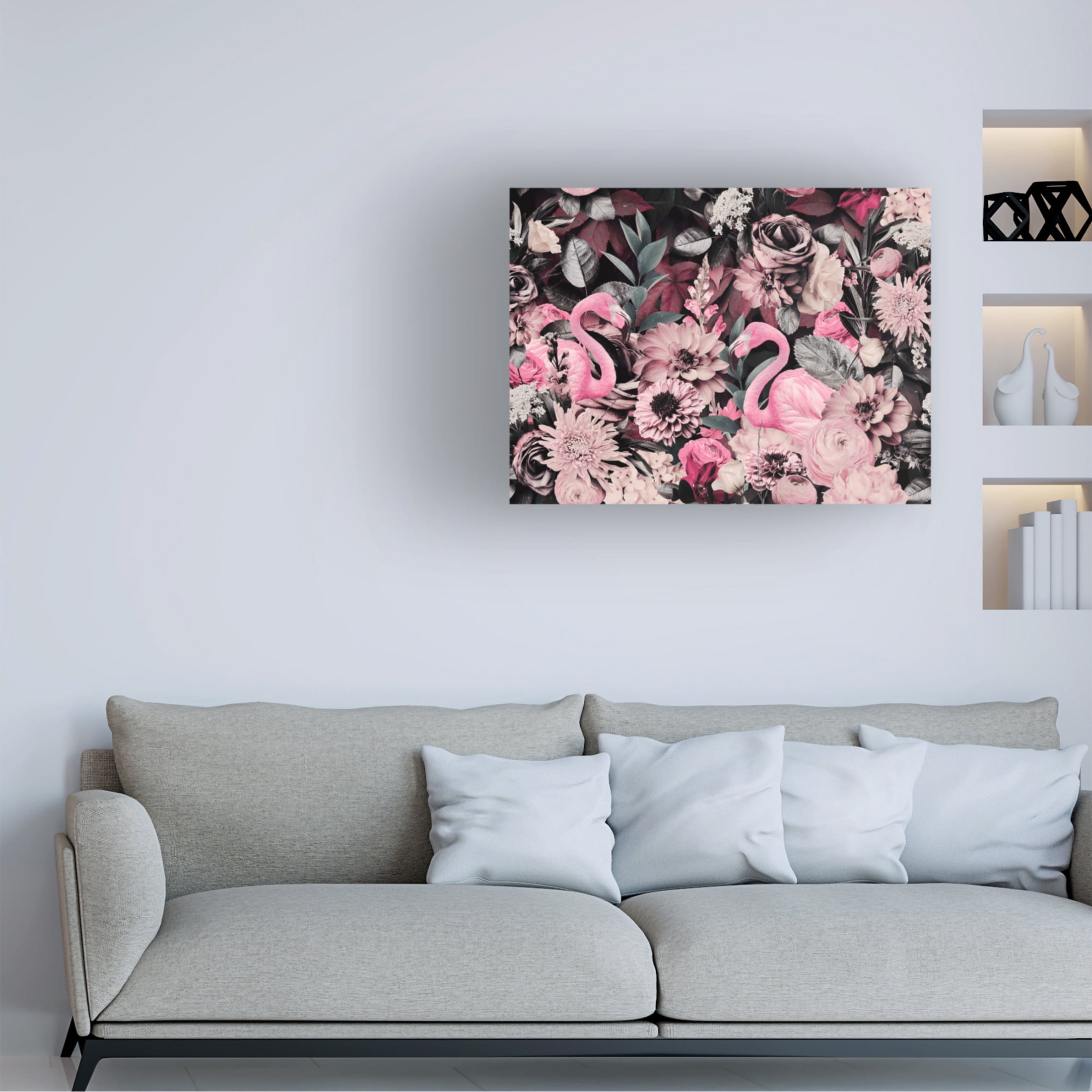 Trademark Fine Art Andrea Haase  Flamingo Garden No2 Canvas Wall Art