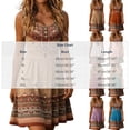 thumbnail image 2 of Alllist Sleeveless Dresses for Women Dressy Casual Blue Crew Neck Boho Mini-Length Fit & Flare Dresses Regular Retro Vintage Paisley Dresses Blue,L, 2 of 5