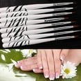 thumbnail image 4 of UDIYO 8PCS Zebra Nail Art Dotting Manicure Painting Drawing Polish Brush Pen Tools, 4 of 7