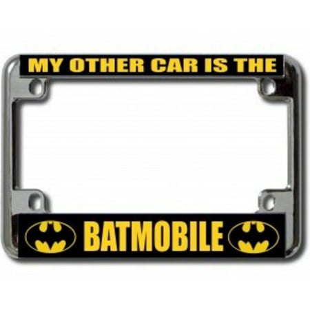 Motorcycle License Plate - My Other Car Is The Batmobile Chrome Motorcycle License Plate Frame