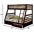 thumbnail image 5 of Acme Jason Twin over Full Bunk Bed with 2 Drawer in Espresso, Multiple Colors, 5 of 9
