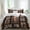 Mocha Brown, variant on Wildlife Camels Set of 4 Bedding Quilt Covers, Deserts Animals Brown Geometric Rustic 4-Piece Bed Sheet Set with Extra Soft Bed Sheets Quilt Cover Pillowcase, Twin