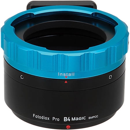 Fotodiox Pro B4 Magic Adapter w/Corrective Glass Tripod Mount & Cap - B4 Lens to MFT Mount Black Magic Pocket Cinema Ca