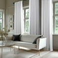thumbnail image 6 of White Ravello Burnout Velvet Room Darkening Curtain (1 Panel), White, 50W X 120L, 6 of 12