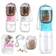 thumbnail image 2 of Portable Dog Water Bottle with Food Container, 550ml Leak-Proof Pet Water Dispenser with Built-in Activated Carbon Filter for Travel, Walking, Outdoor, 2 of 5