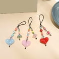 thumbnail image 4 of Bottone Colorful Heart Bead Keychain Multifuntional Phone Pendant Bag Charm Colorful Phone Strap Suitable for Travel and Parties, 4 of 7
