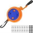thumbnail image 1 of Corde à Linge Rétractable, Corde à Linge Portable pour Camping 8m, Corde à Linge Extérieure, avec Boucle de Fixation Stable + Clip, pour Camping Intérieur Extérieur, 1 of 5