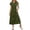Army Green, variant on BRGZLK Womens Summer Modest Work Casual Solid Color Midi Knee Dress Pocket Short Sleeve Teacher Outfits Spring Travel Clothes