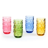 Cupture Impression Plastic Tumblers, 20 oz, 4-Pack (Assorted Colors) by Cupture