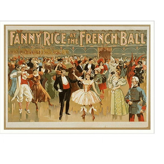 Historic Print, Fanny Rice at the French ball, 16" x 20"