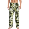 thumbnail image 2 of Goofa Hawaii Palms Printed Soft Pajama Pants for Men, Wide Leg Comfy Casual Lounge Yoga Pants-Small, 2 of 9