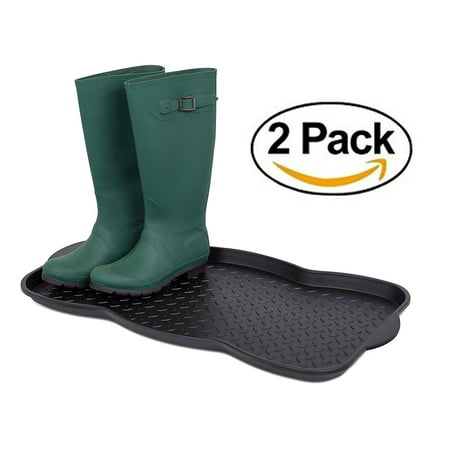 Internet’s Best Multi-Purpose Boot & Shoe Tray | 2 QTY | 29.75 x 15 Round | Protects Floors from Water and Dirt | Waterproof for All Weather Indoor or Outdoor Use |.., By Internets (Best Indoor Outdoor Basketball Shoes)