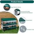 thumbnail image 3 of Twister.CK Metal Chicken Nesting Box, 10 Compartments Chicken Egg Laying Box, Chicken Coop Nesting Box, Cleanable Pull Out Hen Roosting Boxes with Roll Up Design Lid, Green, 3 of 7