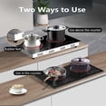 thumbnail image 3 of Noxton 2 Burners Electric Cooktop, 24" Built-in & Countertop Stove, Two Burner Ceramic Cooktop with Child Safety Lock, Timer, Touch Sensor Control, Portable 110V Plug-in Cooktop, 3 of 7