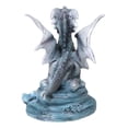 thumbnail image 4 of Ebros Baby Blue Sea Rock Dragon Wyrmling Collectible Statue 4.25" Long Figurine, 4 of 9
