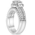 thumbnail image 3 of Pompeii 1 7/8ct Round Halo  Diamond Engagement Pave Wedding Ring 14K White Gold (G,I1), 3 of 3