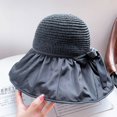 thumbnail image 5 of CoCopeaunts Summer Sun Hat UV Protection UPF 50+ Sun Hat Women Beach Panama Straw Bucket Caps Large Wide Brim Bob Hiking Outdoor Fishing Hat, 5 of 6
