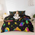 thumbnail image 2 of Juego de fundas de edredón Homewish Neon Mushroom, tamaño king, 3 unidades, 2 of 7