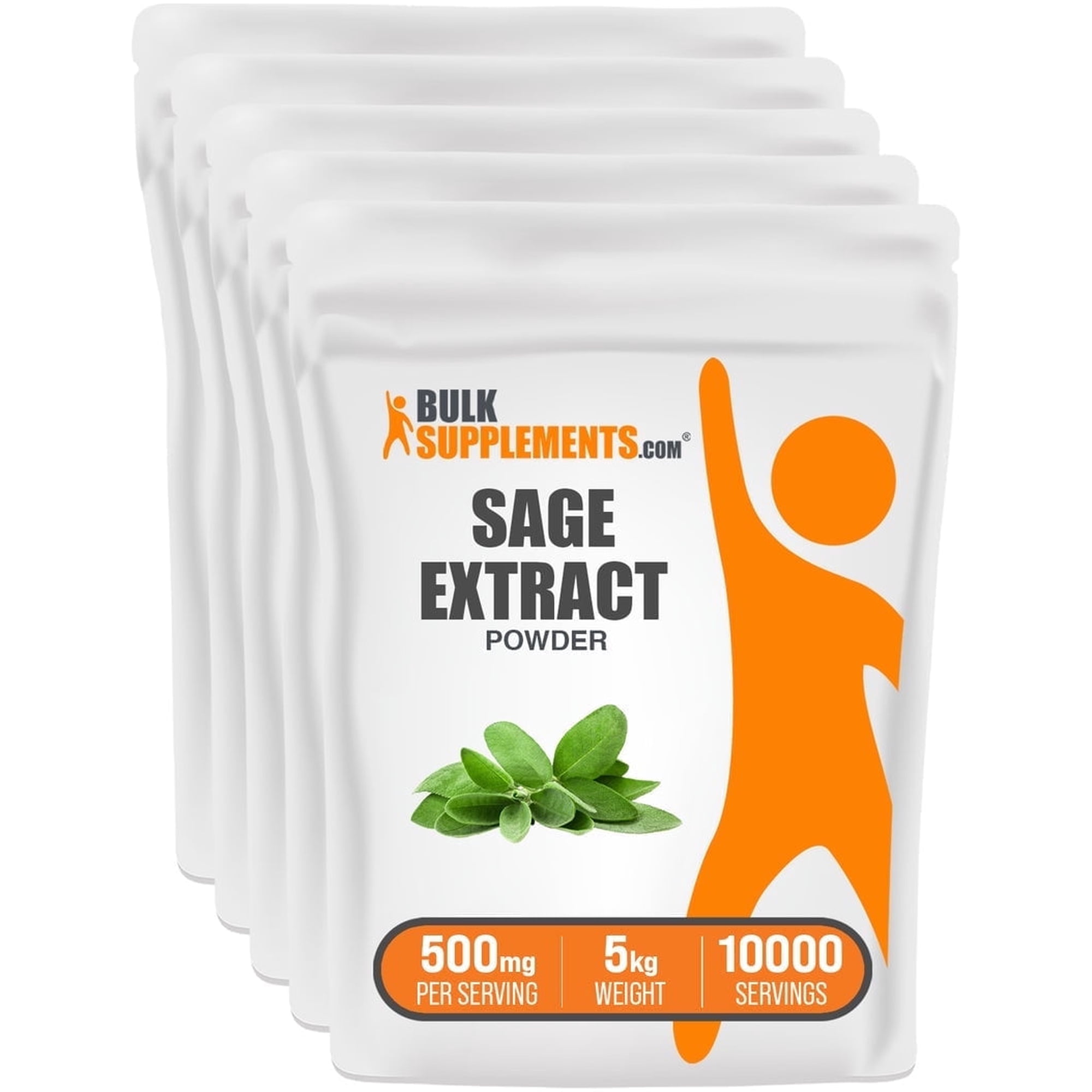 BulkSupplements Sage Extract Powder - 500mg per Serving - 5 Kilograms (11 lbs) - 10000 Servings