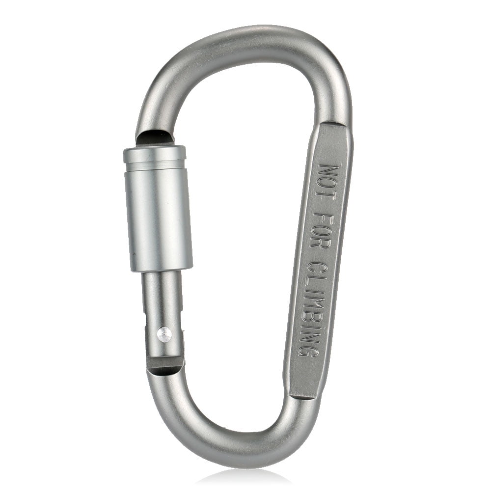 D-Ring Screw Lock Carabiner Aluminum locking Hook Clip Camping Climb Keychain GB 