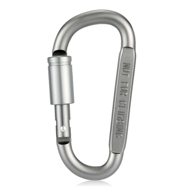 Mosquetón Lixada aluminio aleación D-anillo de cierre mosquetón Screw Lock colgante gancho hebilla l