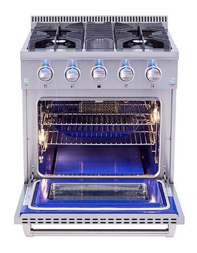 Thor 30 Range, HRG3080ULP, Pre-Converted Propane 30 in. 4.2 cu. ft. Gas Range in Stainless Steel